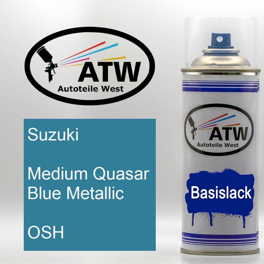 Suzuki, Medium Quasar Blue Metallic, OSH: 400ml Sprühdose, von ATW Autoteile West.